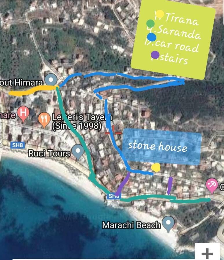 Stone House Hotel Himare Bagian luar foto